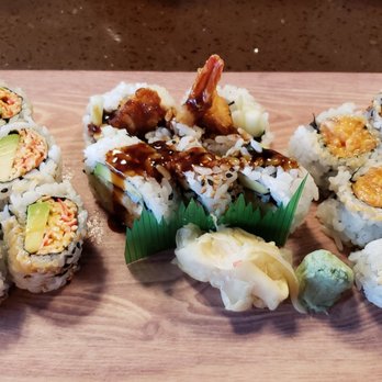 Kirazu Sushi - Crab, Shrimp, and salmon roll 3 for $12.95 - Japanese Near Me - Hicksville, New York Kirazu Sushi - Crab, Shrimp, and salmon roll 3 for $12.95 - Japanese Near Me - Hicksville, New York