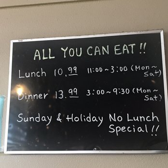 Riverside Mongolian Grill - Menu. Great prices for good quality ingredients. Sunday, for 2 of us,  was $30.75 after tax. - Mongolian Near Me - Puyallup, Washington