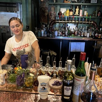 Ruin Bar - Pastis drink with cherry syrup and coconut crème with couple other liquors - Wine Bars Near Me - Costa Mesa, California Ruin Bar - Pastis drink with cherry syrup and coconut crème with couple other liquors - Wine Bars Near Me - Costa Mesa, California