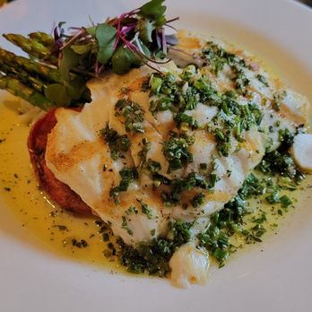 Wild Thyme Gourmet - Halibut (day boat)....excellent! - New American Near Me - Highlands, North Carolina Wild Thyme Gourmet - Halibut (day boat)....excellent! - New American Near Me - Highlands, North Carolina
