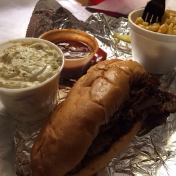 Rebel BBQ - Brisket sandwich potato salad and Mac and cheese 15 dollars - Barbeque Near Me - Blythe, California Rebel BBQ - Brisket sandwich potato salad and Mac and cheese 15 dollars - Barbeque Near Me - Blythe, California