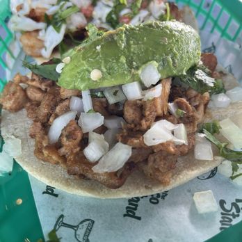 The Taco Stand - Chicken and shrimp taco's (my mom added avocado) - Tacos Near Me - Webster, Texas The Taco Stand - Chicken and shrimp taco's (my mom added avocado) - Tacos Near Me - Webster, Texas