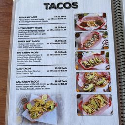Taco Menu Taco Menu