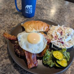 Lazy Moose Grille - Brunch burg was excellent.