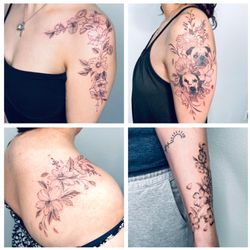 Adouré Ink - Custom fine line tattoo by Julie