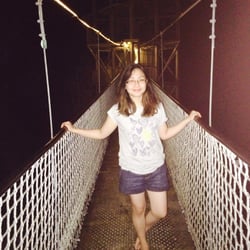 Campuestohan - I look like poop here but this is the hanging bridge I'm talking about. Come here when it's dark and you can see Bacolod city lights.