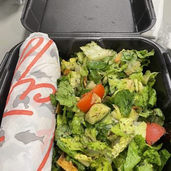 Kabab City - Garlic Chicken Wrap w/ Salad - Mediterranean Near Me - Reedley, California Kabab City - Garlic Chicken Wrap w/ Salad - Mediterranean Near Me - Reedley, California