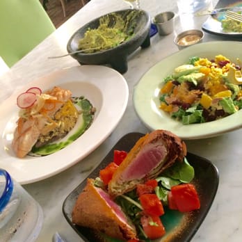 Avocado Grill - Tuna avocado spring roll, kale quinoa salad, guac, and organic salmon with quinoa - Tapas/Small Plates Near Me - West Palm Beach, Florida Avocado Grill - Tuna avocado spring roll, kale quinoa salad, guac, and organic salmon with quinoa - Tapas/Small Plates Near Me - West Palm Beach, Florida