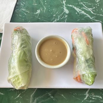 Lotus Vegan Restaurant - Spring rolls with peanut dipping sauce - Vietnamese Near Me - Pinellas Park, Florida Lotus Vegan Restaurant - Spring rolls with peanut dipping sauce - Vietnamese Near Me - Pinellas Park, Florida