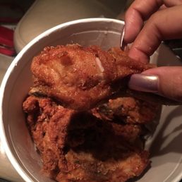 It's fried chicken i know but look at all that extra oil... wth..