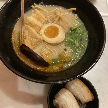 DOMU - Dr. Phillips - Tonkotsu - spicy. Pork on the side and added fried tofu. Wouldn't recommend. Not much flavor except for spice - Ramen Near Me - Orlando, Florida DOMU - Dr. Phillips - Tonkotsu - spicy. Pork on the side and added fried tofu. Wouldn't recommend. Not much flavor except for spice - Ramen Near Me - Orlando, Florida