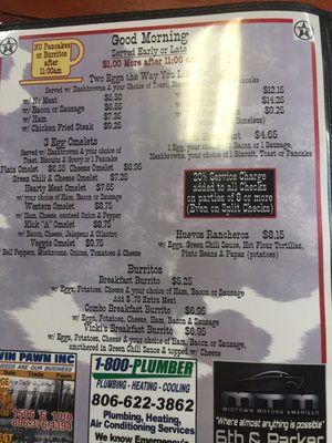 Menu photo 8 Youngblood's Cafe Amarillo, TX