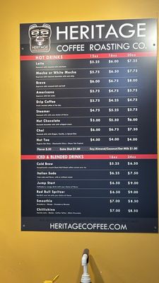 Menu photo 2 Heritage Coffee Roasting Juneau, AK Menu photo 2 Heritage Coffee Roasting Juneau, AK