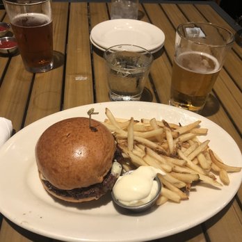 Weber Grill Restaurant - Steak burger w blue cheese, fries, & a PBR! :-) Yum! - Barbeque Near Me - Chicago, Illinois Weber Grill Restaurant - Steak burger w blue cheese, fries, & a PBR! :-) Yum! - Barbeque Near Me - Chicago, Illinois