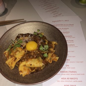 Hidden Omakase - Wagyu pappadelle - good amount - Sushi Bars Near Me - Houston, Texas Hidden Omakase - Wagyu pappadelle - good amount - Sushi Bars Near Me - Houston, Texas