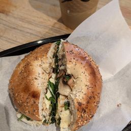 Spinach bagel