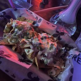 a plate of nachos a plate of nachos