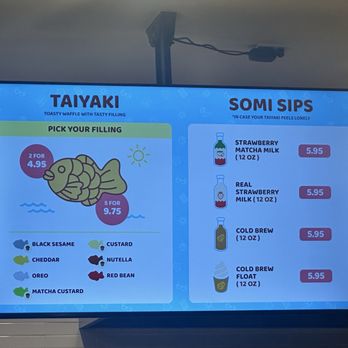 Somisomi - Taiyaki/Drink Menu - Desserts Near Me - Granada Hills, California Somisomi - Taiyaki/Drink Menu - Desserts Near Me - Granada Hills, California