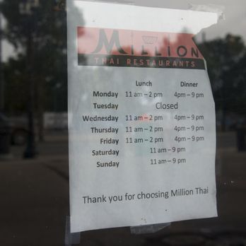 Million Thai - Hours - Thai Near Me - Edmonton, Alberta