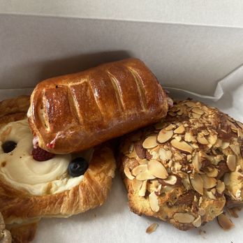 Cristino's Bakery - Almond croissant, cheese danish and strawberry cream filled pastry - Bakeries Near Me - Goleta, California Cristino's Bakery - Almond croissant, cheese danish and strawberry cream filled pastry - Bakeries Near Me - Goleta, California