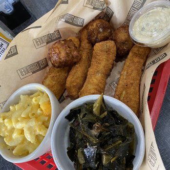 South Cobb Diner - Cod fish, hush puppies, collard greens, mac & cheese - Southern Near Me - Austell, Georgia South Cobb Diner - Cod fish, hush puppies, collard greens, mac & cheese - Southern Near Me - Austell, Georgia