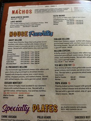 Menu photo 2 Lupes II In Vernon Vernon, TX
