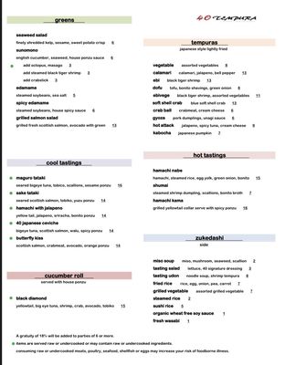 40 Tempura Sushi Restaurant by null