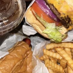 Super Burger Drive In - #13 Triple Super Burger and also  Hotdog