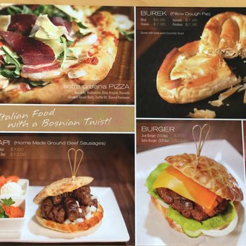 Sofra Urbana - menu with the Burek top right and the Chevtapi sandwich bottom left. so good - Pizza Near Me - Fountain Valley, California Sofra Urbana - menu with the Burek top right and the Chevtapi sandwich bottom left. so good - Pizza Near Me - Fountain Valley, California