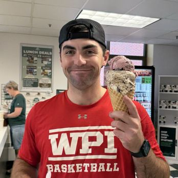 MSU Dairy Store - Waffle cone with cherry, smores, and buckeye. - Ice Cream & Frozen Yogurt Near Me - East Lansing, Michigan