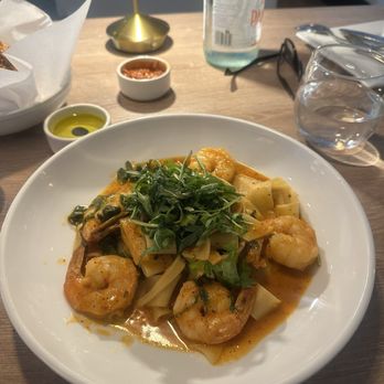 Scena Fusion Kitchen & Bar - Shrimp pappardelle - Italian Near Me - La Mesa, California Scena Fusion Kitchen & Bar - Shrimp pappardelle - Italian Near Me - La Mesa, California