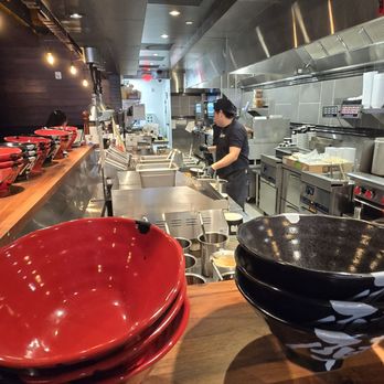 JINYA Ramen Bar - Union Market - Kitchen view from the bar - Ramen Near Me - Washington, DC, District of Columbia JINYA Ramen Bar - Union Market - Kitchen view from the bar - Ramen Near Me - Washington, DC, District of Columbia