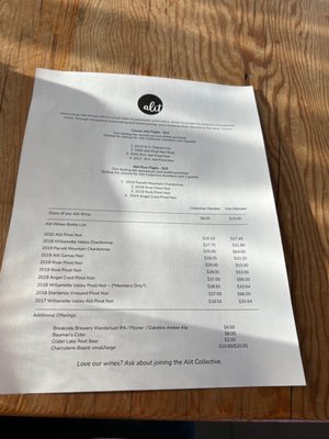 Menu photo 6 Alit Wines Dundee, OR