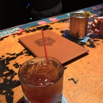 BXL Cafe - Left: Old Fashioned  Right: Kentucky Mule (bourbon instead of vodka) - Pubs Near Me - New York, New York