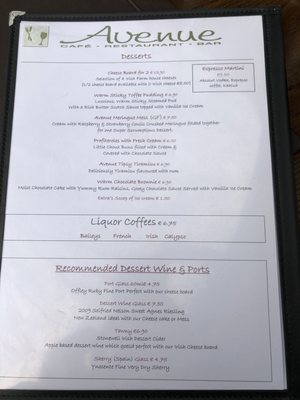Menu photo 1 Avenue Cafe Maynooth, KE