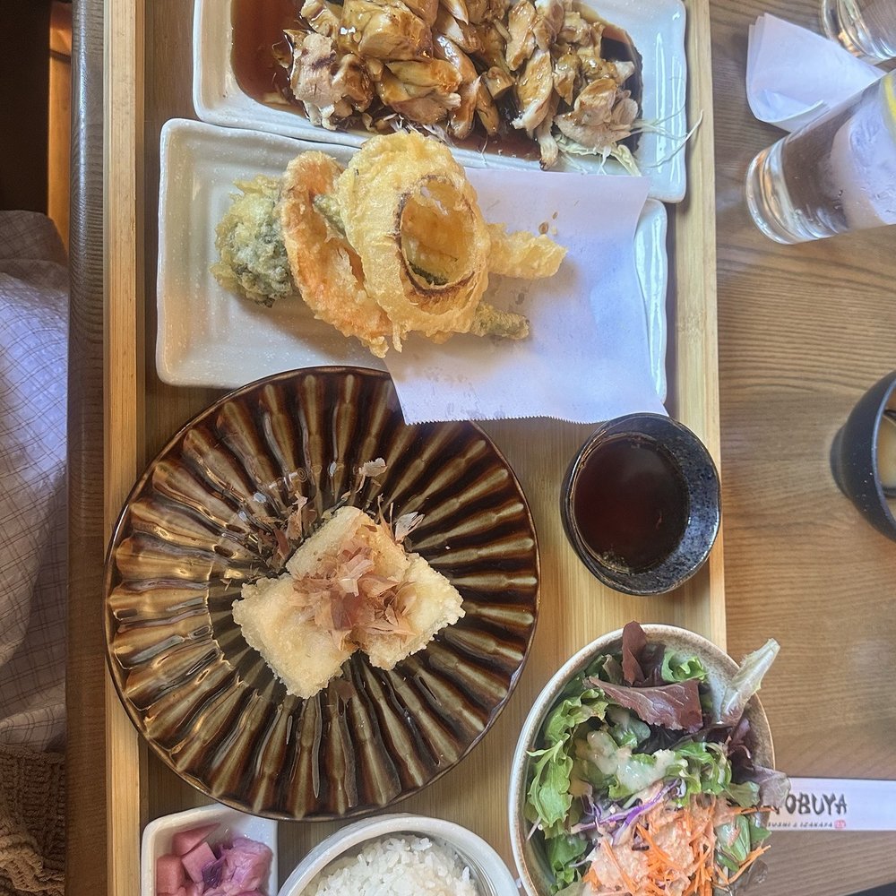 Nobuya - Lunch bento with chicken teriyaki, mixed tempura, agedashi tofu - Sushi Bars Near Me - Pleasant Hill, California Nobuya - Lunch bento with chicken teriyaki, mixed tempura, agedashi tofu - Sushi Bars Near Me - Pleasant Hill, California