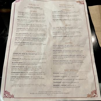 The State - Menu October 2023 - Whiskey Bars Near Me - Monrovia, California The State - Menu October 2023 - Whiskey Bars Near Me - Monrovia, California