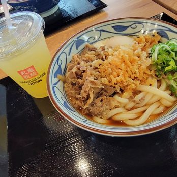 Marugame Udon - Nikutama and calamansi-ade - Japanese Near Me - San Gabriel, California