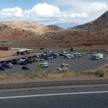 Island in the Sky Visitor Center - Island in the Sky Visitor Center from a distance - Visitor Centers Near Me - Moab, Utah