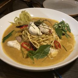 Colossal crab curry noodle. Colossal crab curry noodle.