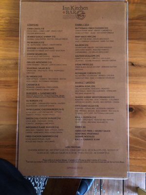 Menu photo 2 Inn Kitchen + Bar Holderness, NH