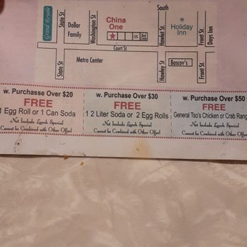 China One - Exactly a $50 dollar order and what was promised as a perk was just a dud. - Chinese Near Me - Binghamton, New York China One - Exactly a $50 dollar order and what was promised as a perk was just a dud. - Chinese Near Me - Binghamton, New York