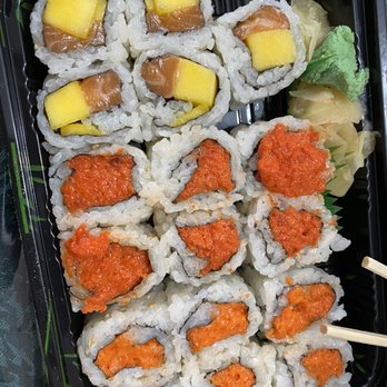 New Tokyo - Hand rolls with excessive food coloring!  If artificial ingredients are something you enjoy... order it!  YUCK! - Japanese Near Me - Fresh Meadows, New York