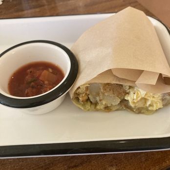 Millie's - 1/2 breakfast burrito. - Coffee & Tea Near Me - Mancos, Colorado Millie's - 1/2 breakfast burrito. - Coffee & Tea Near Me - Mancos, Colorado