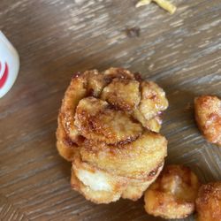 Freddy's Frozen Custard & Steakburgers - The cheese curds just clumped together by grease. How is that ok to serve