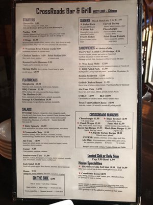 Menu photo 2 The CrossRoads Bar & Grill Chicago, IL Menu photo 2 The CrossRoads Bar & Grill Chicago, IL