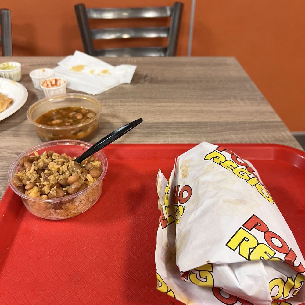 Pollo Regio - Half Rotisserie chicken with a half grilled onion enclosed inside. Deeeeeliciousness! - Mexican Near Me - Dallas, Texas