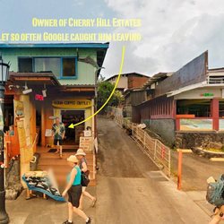 Kona Coffee Outlet - View from the street of the front door of Cherry Hill Estates Kona Coffee Outlet.