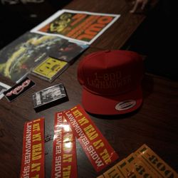 Caravan Lounge - Merch table