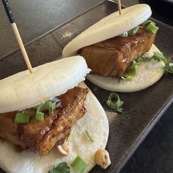 InDemand-Asian Street Food & Burger Bar - Pork Bao Bun-Korean BBQ Chicken (2) - Burgers Near Me - Winston-salem, North Carolina InDemand-Asian Street Food & Burger Bar - Pork Bao Bun-Korean BBQ Chicken (2) - Burgers Near Me - Winston-salem, North Carolina